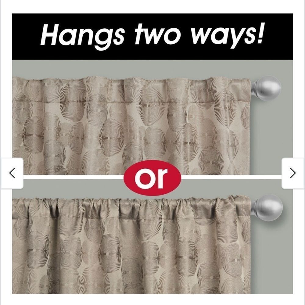 Carlton Blackout Platinum Smart Curtains Window Curtain Panel, 50 x 63” beige - Picture 5 of 7